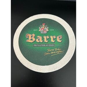 Beer Coaster Green Good Vintage German Privatbrauerei Ernst Barre